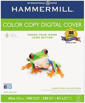Hammermill 12254-9 Color Copy Digital Cover Stock, 60 lbs., 8-1/2 x 11, White, 250 Sheets