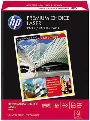 HP 11310-0 Premium Choice LaserJet Paper, 98 Brightness, White, 500 Shts / Rm