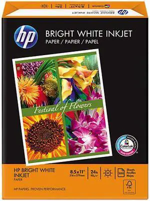 HP 20300-0 Bright White Inkjet Paper, 97 Brightness, 500 Sheets / Ream