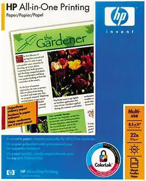 HP 20701-0 All-In-One Printing Paper, 96 Brightness, 22.00 lbs, White, 500 Shts / Ream