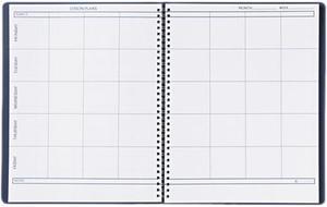 House of Doolittle 51007 Lesson Plan Book, Embossed Leather-Like Cover, 11 x 8-1/2, Blue