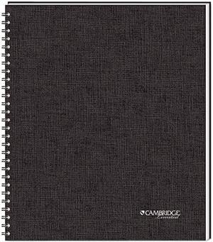 Mead 06062 Cambridge 1-Subject Wirebound Business Notebook, Lgl Rule, Ltr, WE, 80 Pages