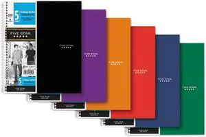Mead 06208 Five Star 5-Subject Notebook 200 Sheets 11" x 8.50" - 1Each - White Paper