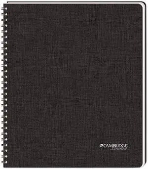 Mead 06100 Cambridge Black Hardbound Subject Notebook, Lgl Rule,96-Sheet Pad
