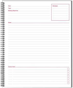 Mead 06132 Cambridge Limited Meeting Notebook, 11 x 8 1/2, 80 Ruled Sheets