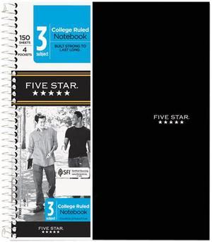 Mead 06210 Five Star 3-Subject Notebook 150 Sheets 11" x 8.50" - 1Each - White Paper