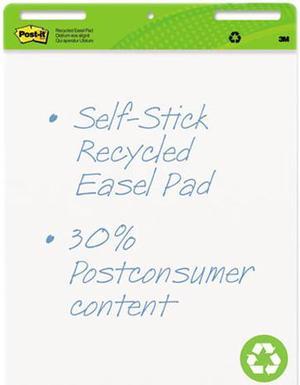 Post-it Easel Pads 559RP Self-Stick Easel Pads, 25 x 30, White, Recycled, 2 30-Sheet Pads/Carton