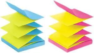 Post-it Pop-up Notes R330-U-ALT Pop-Up Refills, 3 x 3, 4 Alternating Ultra Colors, 12 100-Sheet Pads/Pack