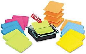 Post-it DS330-SSVA Super Sticky Pop-up Dispenser Value Pack, 3 x 3, Assorted