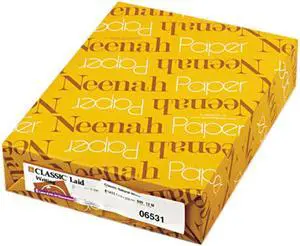Neenah Paper 06531 Classic Laid Stationery Writing Paper, 24-lb., 8-1/2 x 11, Natural White, 500/Rm