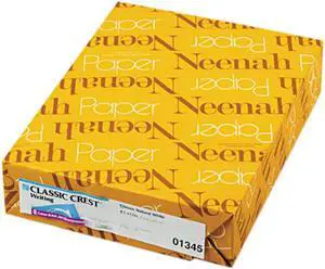 Neenah Paper 01345 Classic Crest Stationery Writing Paper, 24-lb, 8-1/2 x 11, Natural White, 500/Rm