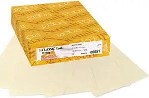 Neenah Paper 06551 Classic Laid Stationery Writing Paper, 24-lb, 8-1/2 x 11, Baronial Ivory, 500/Rm