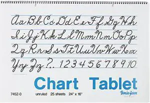 Pacon 74520 Chart Tablets, Unruled, 24 x 16, White, 25 Sheets/Pad