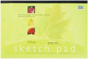 Pacon 4747 Art1st Sketch Pad, 18 x 12, White, 50 Sheets/Pad