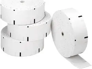PM Company 06507 Thermal Paper Rolls, ATM Rolls, 3-1/8" x 1,960 ft, White, 4/Carton