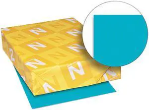 Wausau Paper 22109 Astrobrights Colored Card Stock, 65 lbs., 8-1/2 x 11, Terrestrial Teal, 250 Shts