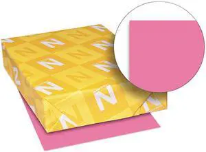 Wausau Paper 22119 Astrobrights Colored Paper, 24lb, 8-1/2 x 11, Plasma Pink, 500 Sheets/Ream