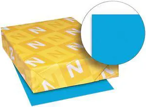 Wausau Paper 22861 Astrobrights Colored Card Stock, 65 lbs., 8-1/2 x 11, Celestial Blue, 250 Sheets