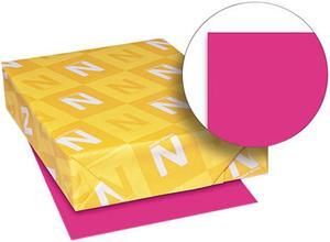 Wausau Paper 22881 Astrobrights Colored Card Stock, 65 lbs., 8-1/2 x 11, Fireball Fuchsia, 250 Shts