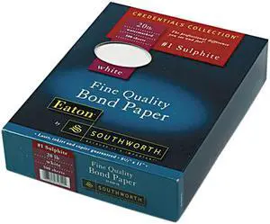 Southworth 31-620-10 Quality Bond #1 Sulphite Paper, 20 lbs., 8-1/2 x 11, White, 500/Box