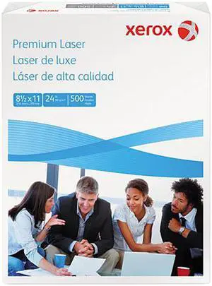 Xerox 3R13038 Premium Laser Paper, 98 Brightness, 24lb, 8-1/2 x 11, White, 500 Sheets/Ream