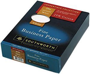 Southworth 403C 25% Cotton Business Paper, 20 lbs., 8-1/2 x 11, White, 500/Box