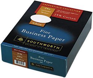 Southworth 404C 25% Cotton Business Paper, 24 lbs., 8-1/2 x 11, White, 500/Box