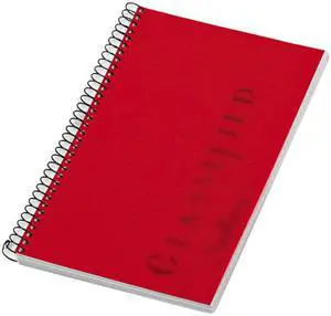 Tops 73505 Notebook w/Red Cover, Narrow Rule, 5-1/2 x 8-1/2, White, 100 Sheets/Pad