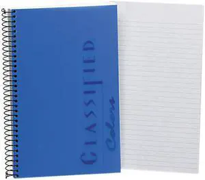 Tops 73506 Notebook w/Blue Cover, Narrow Rule, 5-1/2 x 8-1/2, White, 100 Sheets/Pad