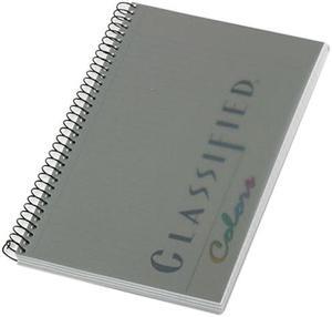 Tops 73507 Notebook w/Graphite Cover, Narrow Rule, 5-1/2 x 8-1/2, White, 100 Sheets/Pad