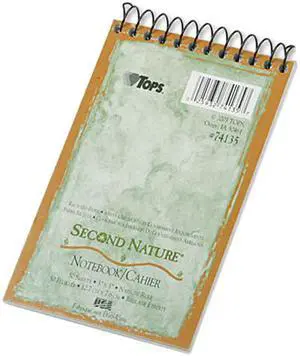 Tops 74135 Second Nature Subject Wirebound Notebook, Narrow Rule, 3 x 5, WE, 50 Sheets