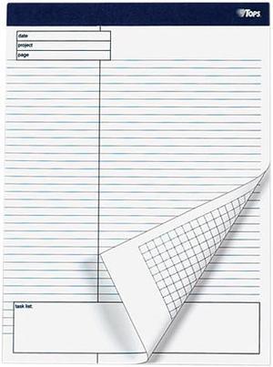 Tops 77102 Docket Gold Planning Pad, Wide Rule, 8-1/2 x 11-3/4, White, 4 40-Sheet Pads/Pack