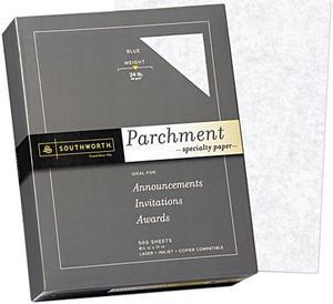 Southworth 964C Fine Parchment Specialty Paper, 24 lbs., 8-1/2 x 11, Blue, 500/Box