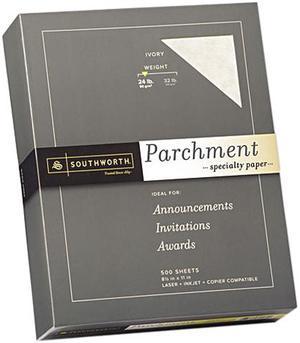 Southworth 984C Parchment Specialty Paper, 24 lbs., 8-1/2 x 11, Ivory, 500/Box