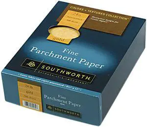 Southworth 994C Parchment Specialty Paper, 24 lbs., 8-1/2 x 11, Gold, 500/Box