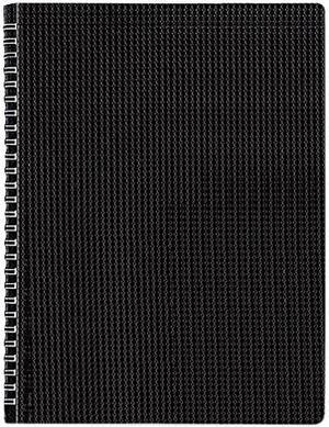 Blueline Blueline Poly Cover Notebook, 8.5 x 11, 80 Sheets, Ruled, Twin Wire Bound, Black Cover