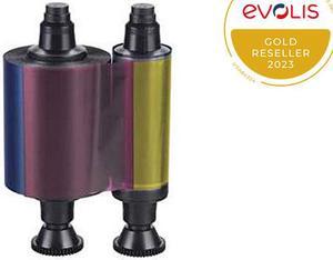 Evolic R3314 Color Ribbon, YMCKO-K, 200 Prints/Roll - 1 Roll