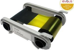Evolis R6F003AAA 6-Panel Color Ribbon, YMCKOK 200 Prints/roll, For Primacy Double-sided