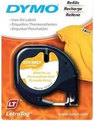 DYMO 18771 LetraTag Fabric Iron-on Labels 1/2"