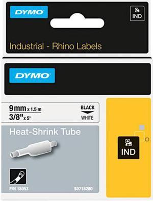 Rhino Heat Shrink Tubes Industrial Label Tape Cassette, 3/8" x 5 ft, White