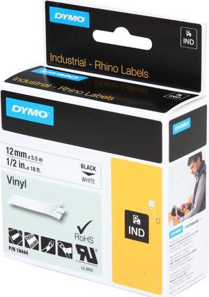 Dymo 18444 RhinoPro Tape Cartridge 0.50" Width x 18 ft Length - 1 Each - White