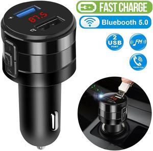 Wireless Bluetooth Car FM Transmitter MP3 Stereo Music Player AUX Radio Adapter Dual USB Charger Handsfree Car Kit