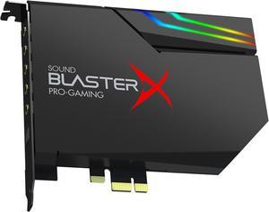 Creative Sound BlasterX AE5 Plus SABRE32class Hires 32bit384 kHz PCIe Gaming Sound Card and DAC with Dolby Digital and DTS Xamp Discrete Headphone Biamp Up to 122dB SNR RGB Lighting System