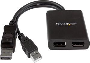 StarTech.com MSTDP122DP DisplayPort to DisplayPort Multi Monitor Splitter - 2-Port MST Hub - DP 1.2 to 2x DP MST Hub