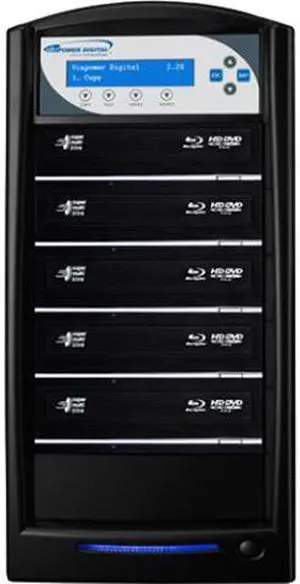 Vinpower SharkBluCP 1 to 5 Blu-ray DVD CD BDXL Burner Duplicator Add Copy Protection Copier Model SharkBluCP-S5T-BK