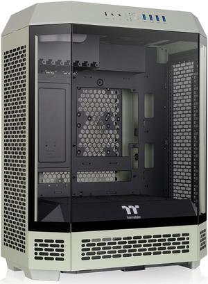 Thermaltake Tower 600 Matcha Green Mid-Tower ATX Case; 3 Tempered Glass Panels; Hidden-Connector Motherboard Support; Rotational PCI-e Slots; CA-1Z1-00MEWN-00