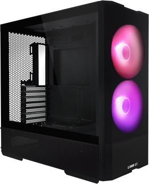 LIAN LI LANCOOL 207 Compact ATX RGB Gaming Computer Case, Tower Chassis w/ 2x140mm  ARGB,2x120mm PWM Fans Pre-Installed, reinventing ATX Layout / Tempered Glass Side Panel (Black) --- LANCOOL 207RX