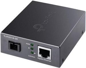 TP-Link TL-FC311A-20 | Gigabit WDM SFP to RJ45 Fiber Media Converter | Fiber to Ethernet Converter | 10/100/1000Mbps RJ45 Port to 1000Base-LX Single-Mode Fiber | Extend Fiber Distance Up to 20 km