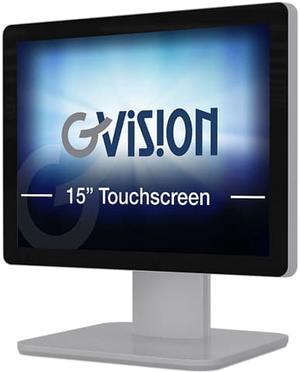 Gvision D15,15" POS LED Monitor with Projected Capacitive Touch, Silver/Black - D15ZX-AV-K5P0