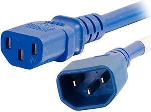 C2G 6ft (1.8m) 14AWG Power Cord (IEC320C14 to IEC320C13) – Blue